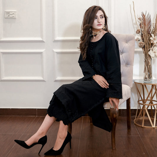 Midnight - Best Selling - 2 PC Embroidered Suit