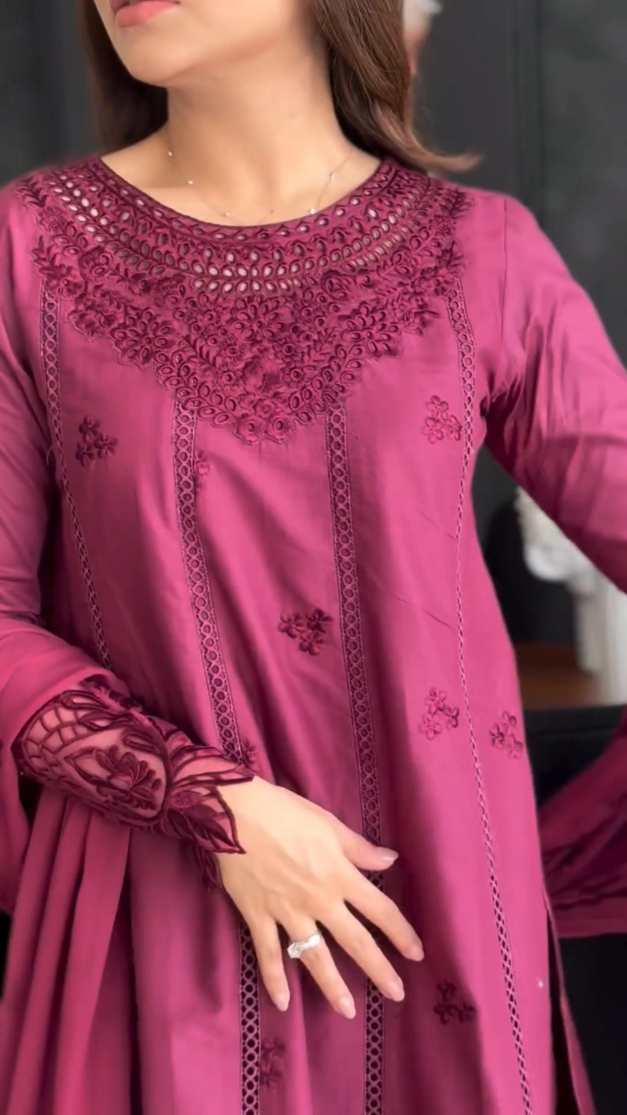 Majesty Wine - Best Selling - 3 Piece Embroidered Suit