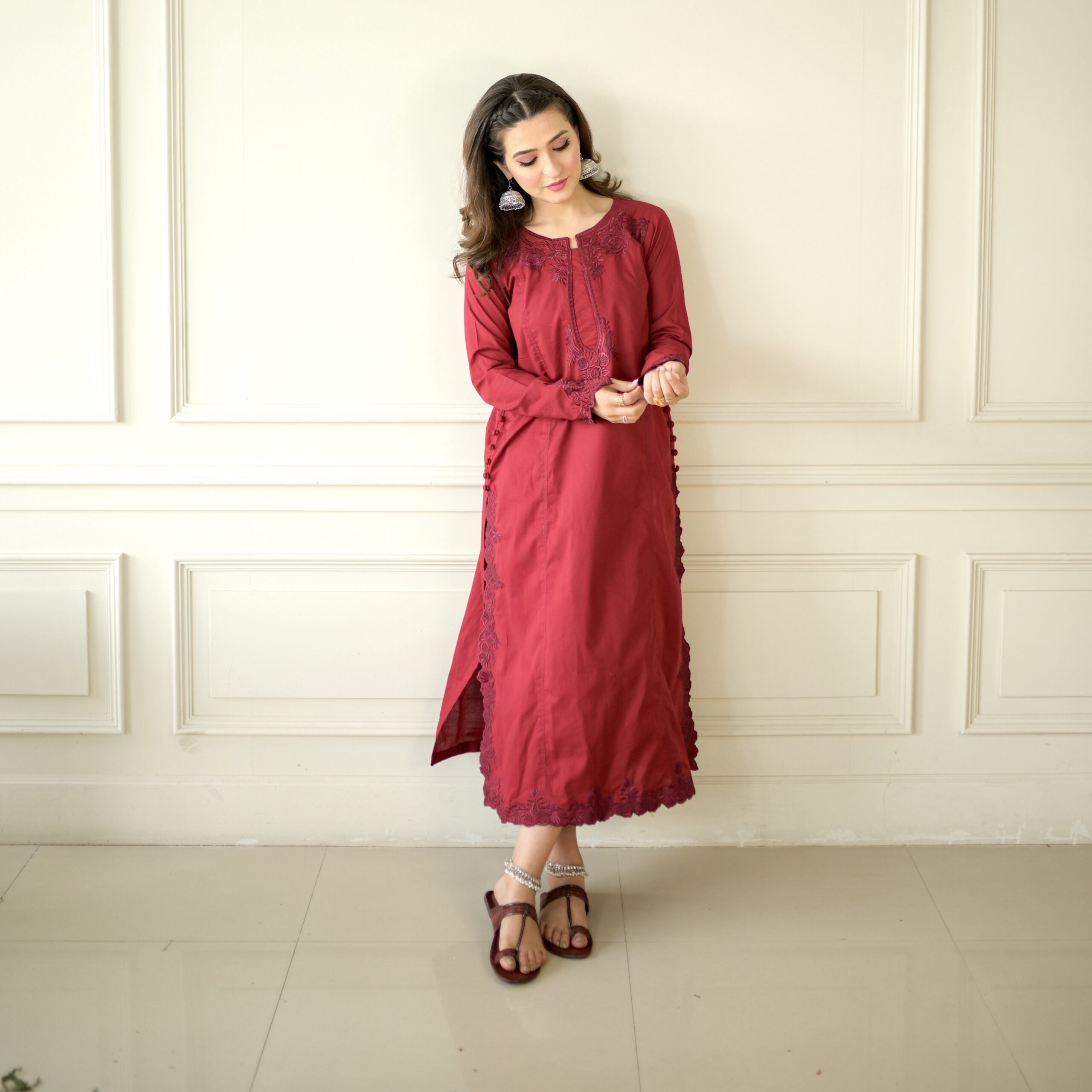 Best Selling - Rose - 2 PC Embroidered Suit